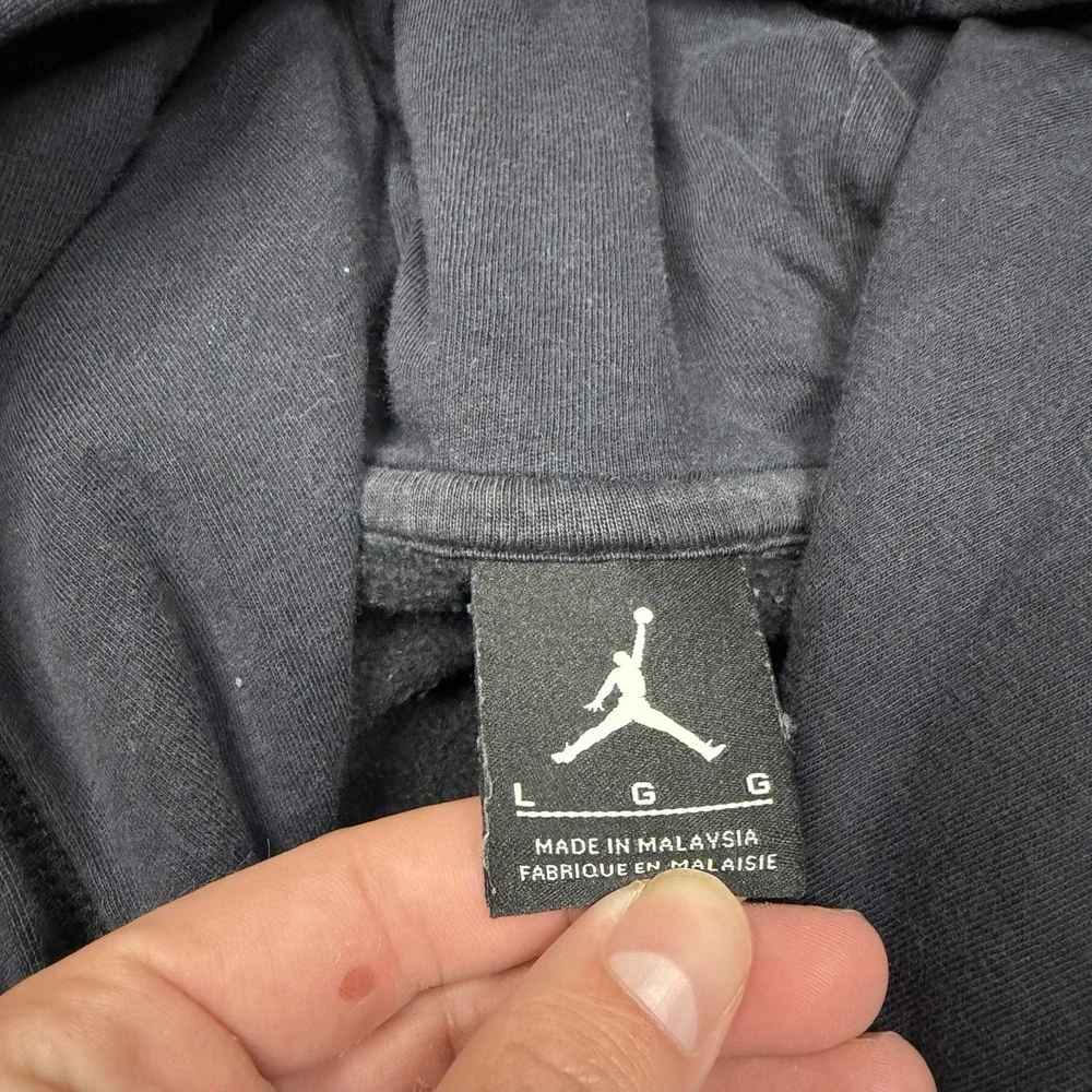 Nike Air Jordan Black Fleece Basketball Pull Over Hoodie 476907-010 Large
